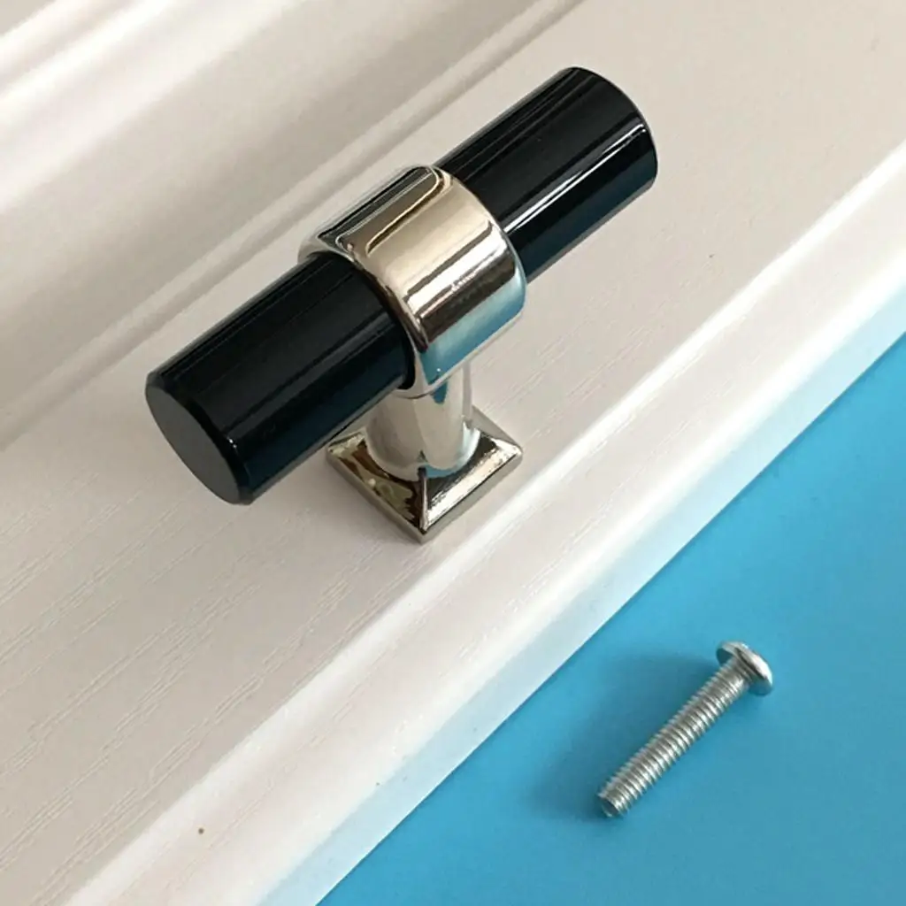Acrylic Door Handle Alloy Modern Knob Furniture Cabinet Pull Set Nordic Style Adjustable Fit for Kitchen Drawer