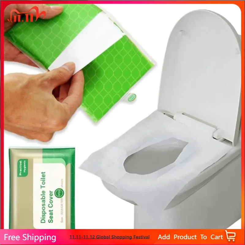 

Disposable Toilet Seat Paper Flushing Dissolve Toilet Seat Cover Portable Travel Camping Hotel Degradable Toilet Accessories ZYF