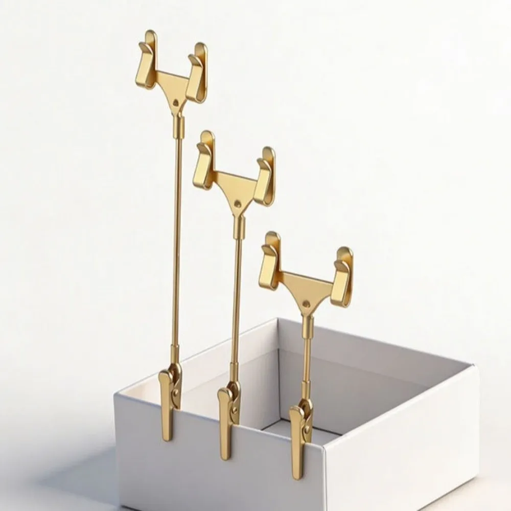 5Pcs Vertical Metal Clip Price Display Sign Double Head Alligator Clasp Price Display Sign Clip Metal S/M/L