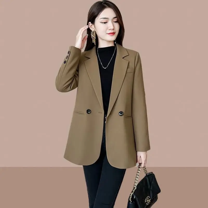 

Повседневный шикарный костюм с разрезом, тюнер для женщин, весенне-осенний слинг, топ небольшого размера, полиэфирное волокно, Новое поступление 2023 г.