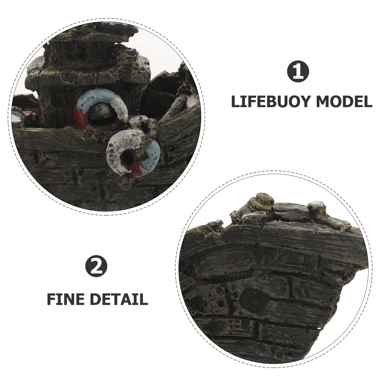 

Fish Tank Landscaping Ornament Simulation Resin Sunken Ship Aquarium Decor Fish Shrimp Hiding Place Underwater Ship Craft Resin
