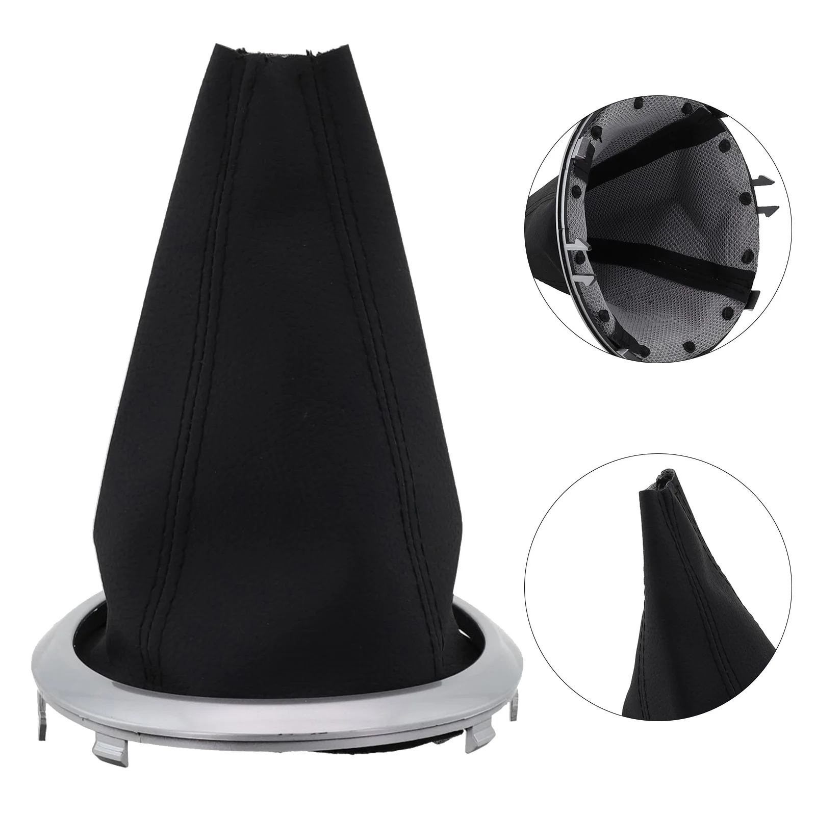 1 Uds perilla de palanca de cambios cubierta de bota de polaina Collar de cuero PU para Suzuki Swift II 05-10 para Suzuki SX4 07-13 para Suzuki ALTO 10-15