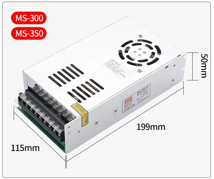 MS-25/350W monitoring 220 to 5V12V24V switching power supply 18V6A light strip access control power supply DC