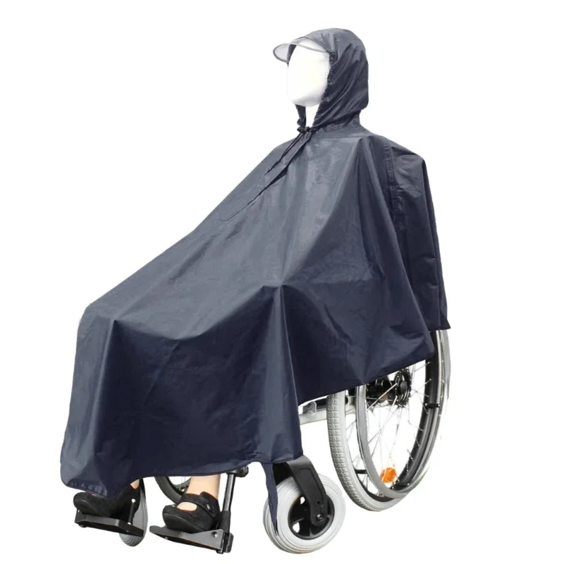 

Waterproof Wheelchair for Protection for Shower Rain Wind Universal Sizing Snow Hood Un Elderly Cape Drawstring Raincoat