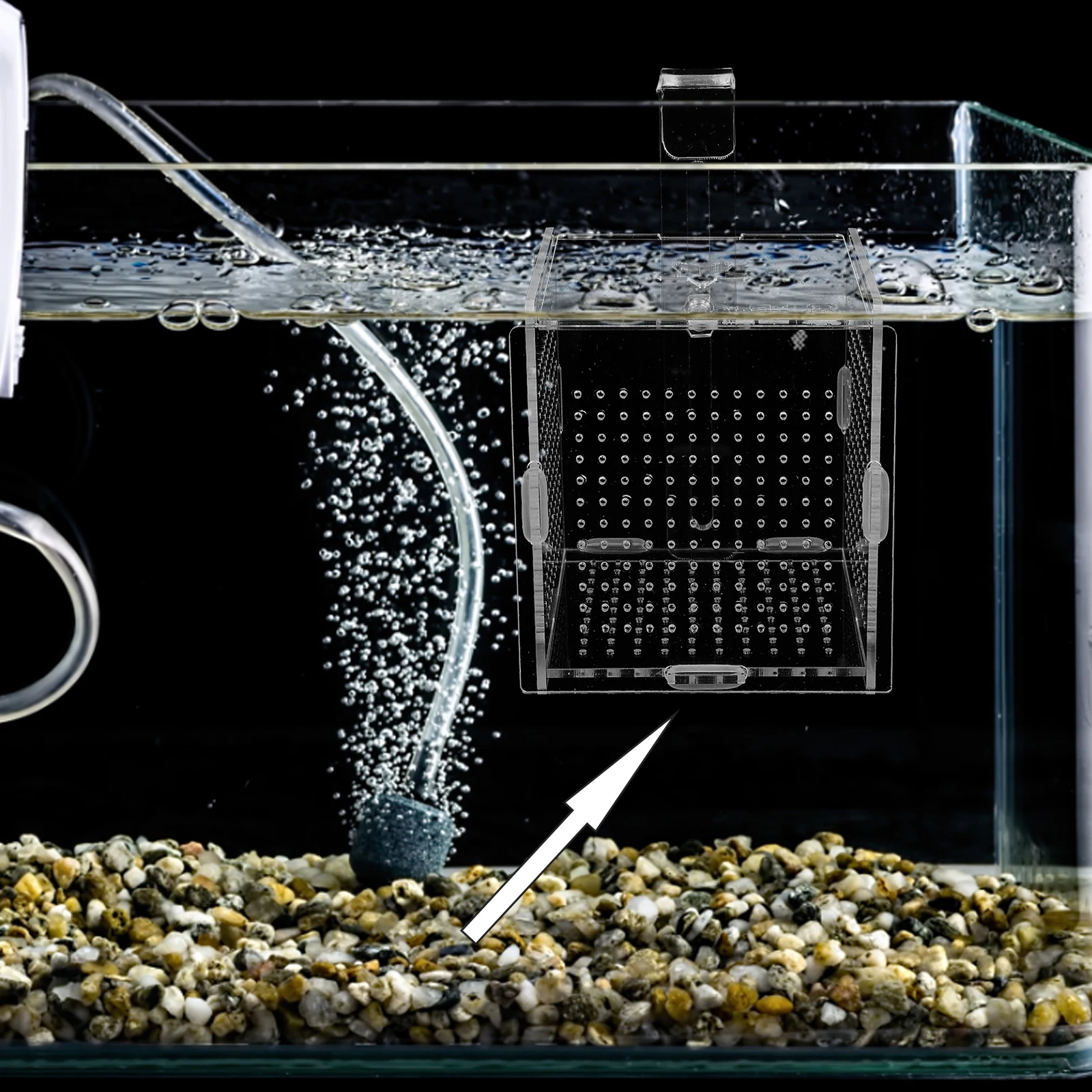 

Acrylic Fish Tank Isolation Box Baby Fish Breeding Holder Hatching Incubator Aquarium Storage Container Pet Supplies