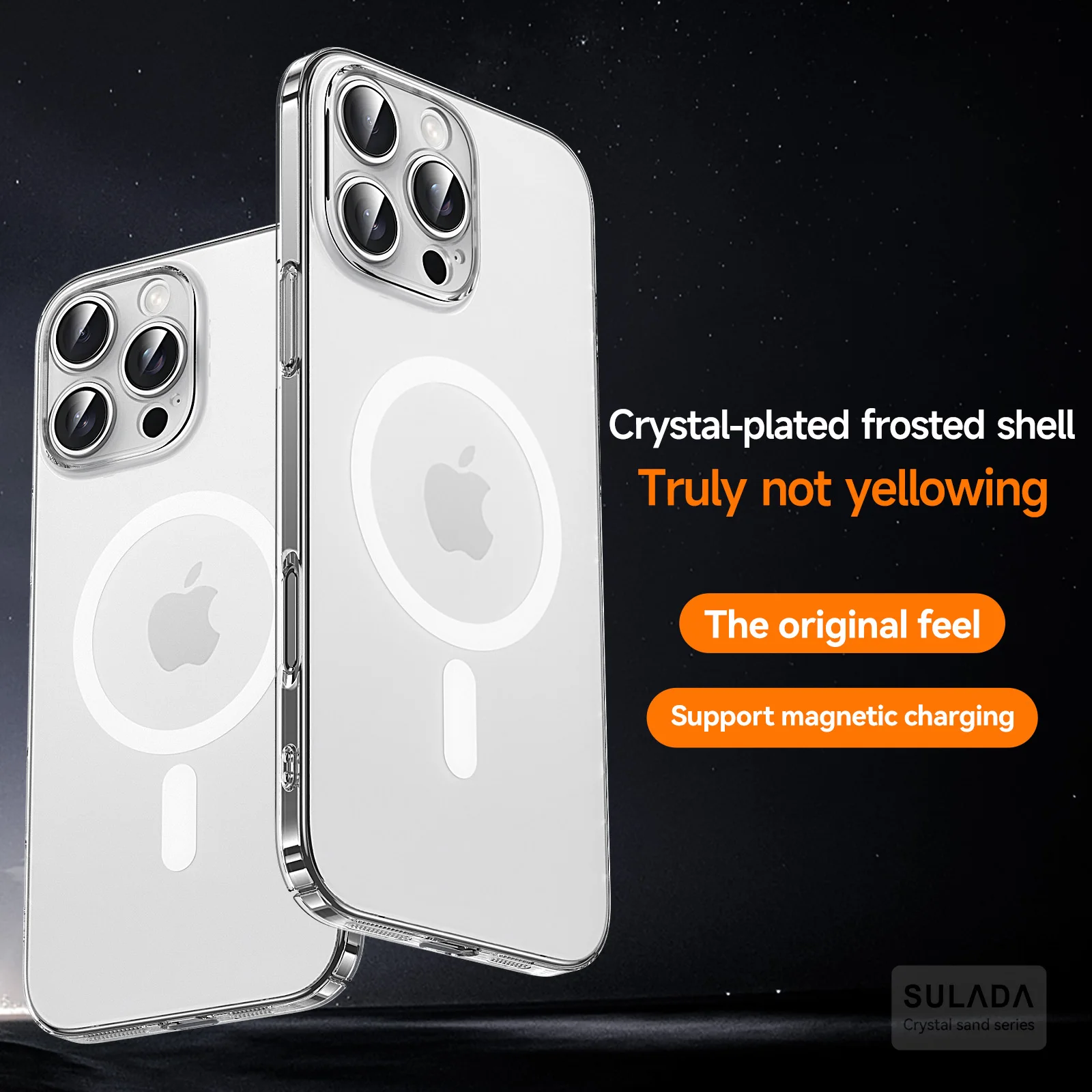 

Crystal Coating Anti-fingerprint Strong Magnetic Matte Case For iPhone 16 Plus 15 Pro Max 14 Frosted Cover For Magsafe Charger