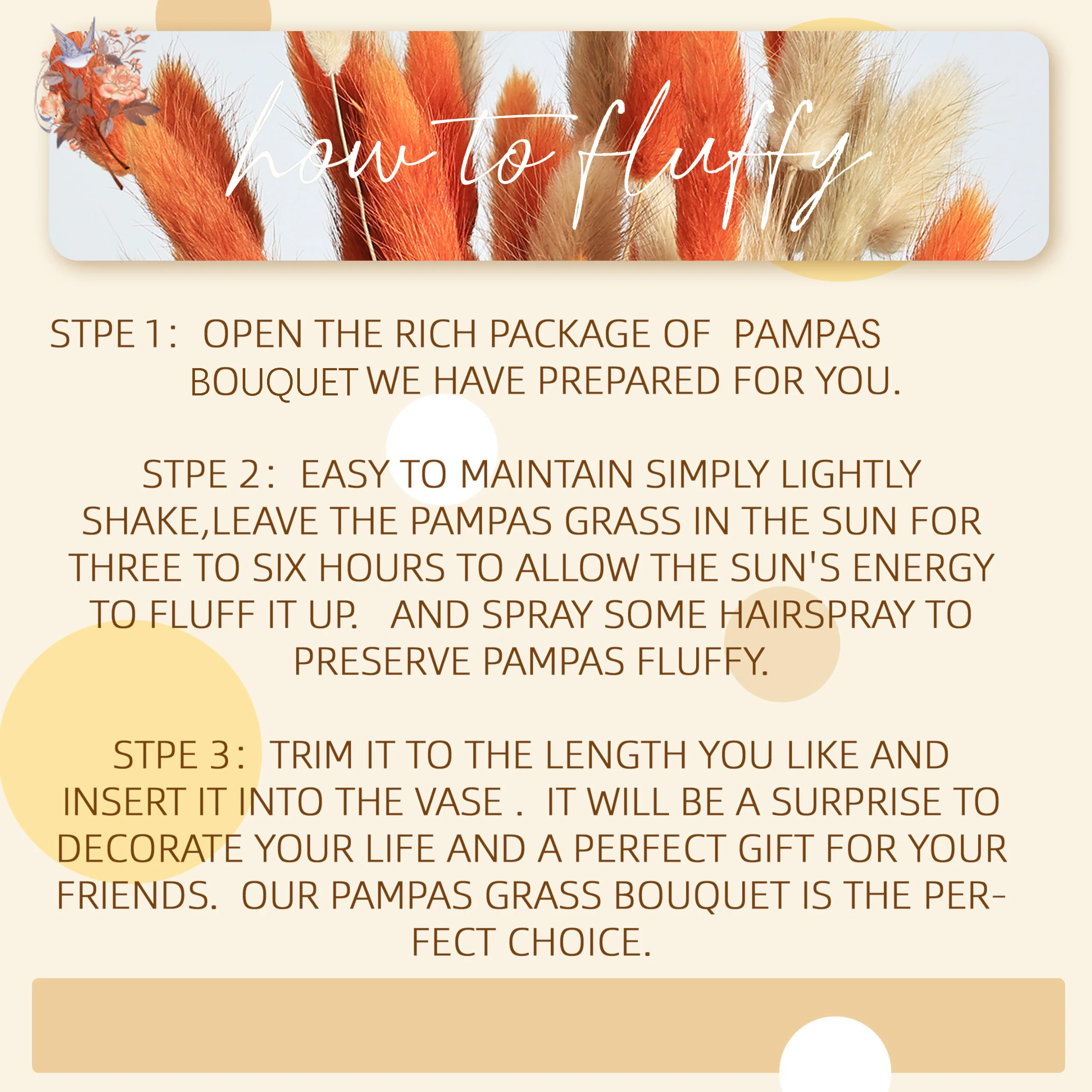 60 Stems Preserved Dried Bunny Tails Grass Flowers Bouquet Country Autumn Home Arrangement Mixed Colorful Rabbit Pampas Decor - Image 6