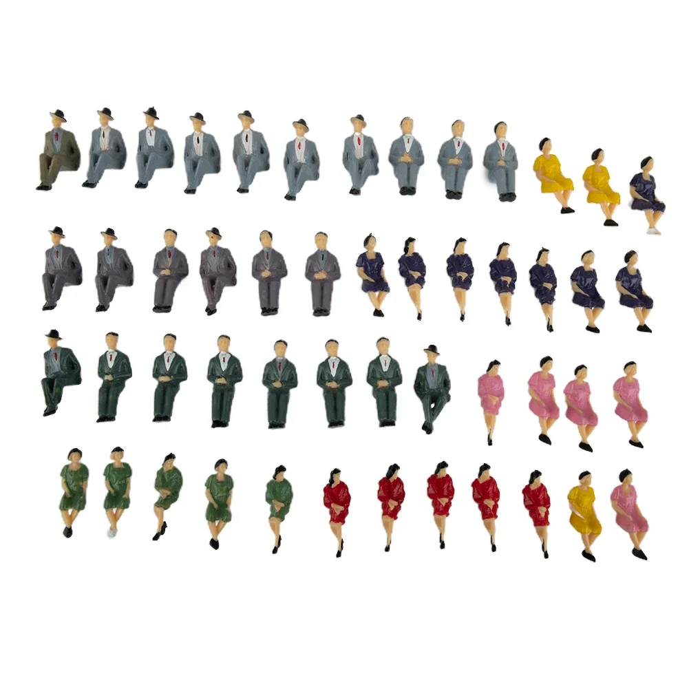 Brand New Sitting Figures Model Painted People Plastic Sitting 1:32 20x44x34 Mm DIY Decoration Figures Miniture