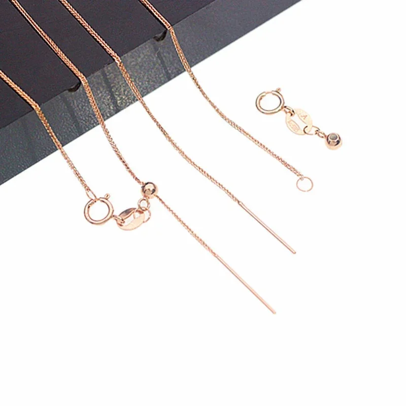 Creative Design 585 Purple Gold Plated 14K Rose Gold New in Knit Chain Simple Charm Universal Necklaces Party Accessories