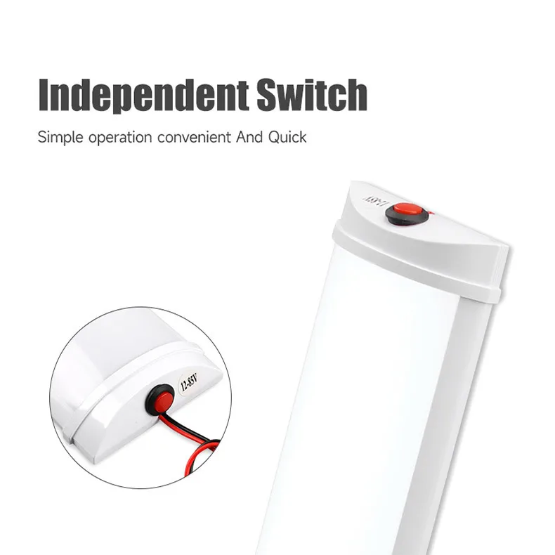 LED ضوء السقف ل RV الداخلية ، أضواء للمقطورة ، قارب ، البضائع ، الكارافانات ، فان ، اكسسوارات السيارات ، 72LED ، 12 فولت-80 فولت