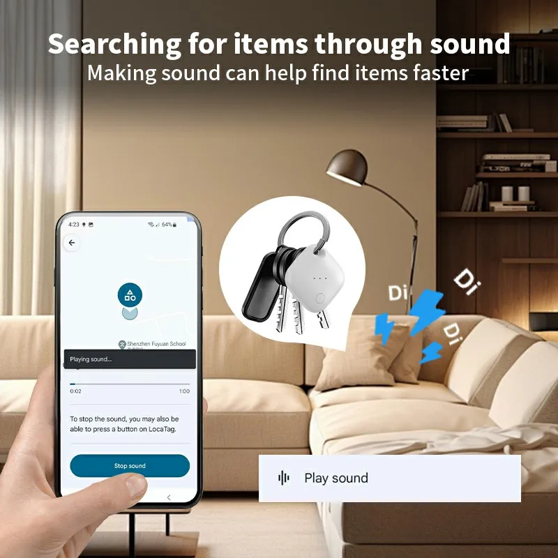 جهاز تتبع نظام تحديد المواقع العالمي بنظام أندرويد مقاوم للماء لـ Google Find Hub App تحديد موقع الصوت للأطفال في السيارة وأمتعة الحيوانات الأليفة GPS العلامة الذكية لـ Pixel Motorola #3