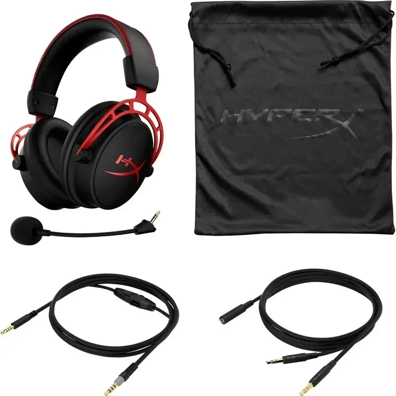 سماعة رأس سلكية للألعاب HyperX Cloud Alpha جديدة لسائقي الغرفة المزدوجة، إطار أسطوري مريح من الألومنيوم، سماعة ميكروفون قابلة للفصل