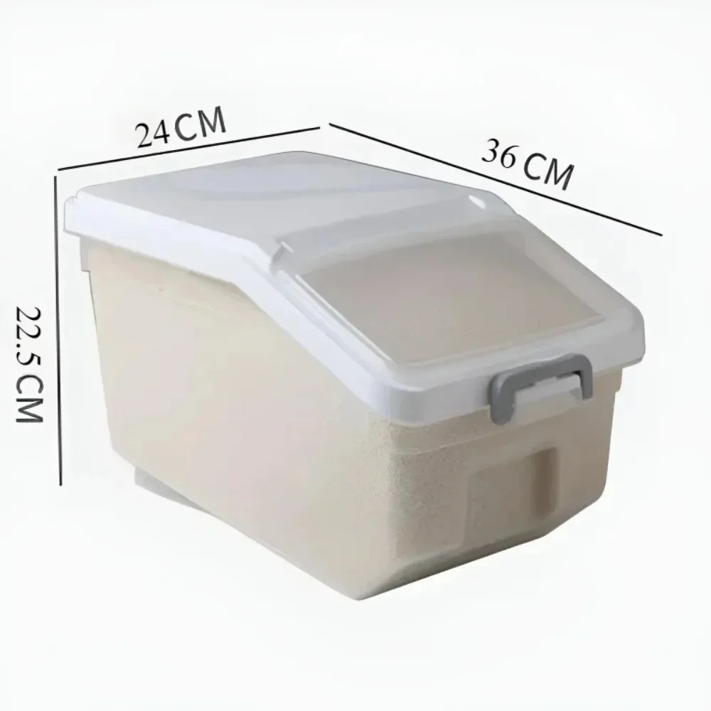 10KG Rice Storage Box Insect Proof and Moisture Proof Kitchen Dispenser Flour Cereal Bucket Kitchen Organizer Food Container