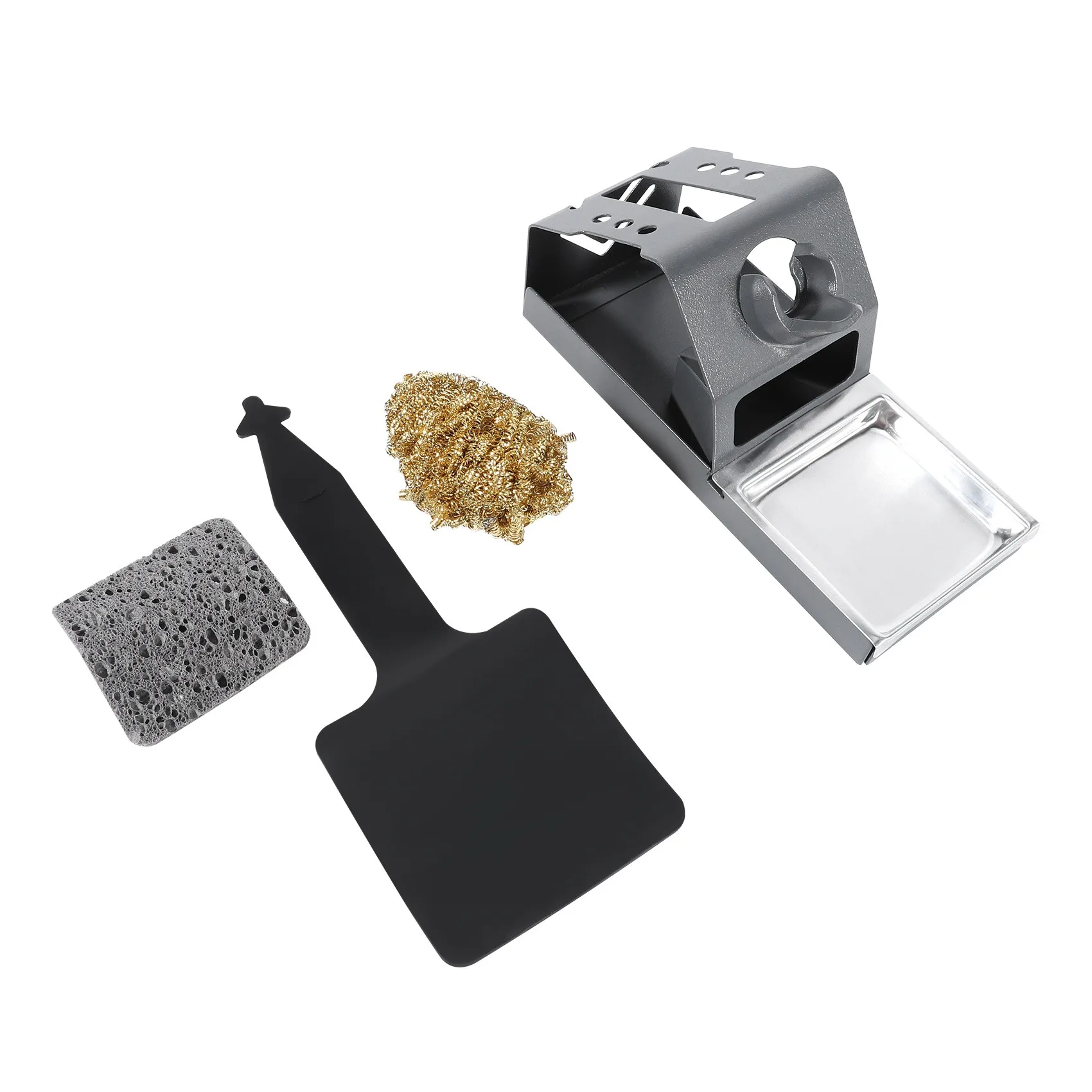 A76I T12 Soldering Iron Station Stand Stable Welding Solder Iron Tips Holder with Insulation Pad Brass Wire Ball Tip