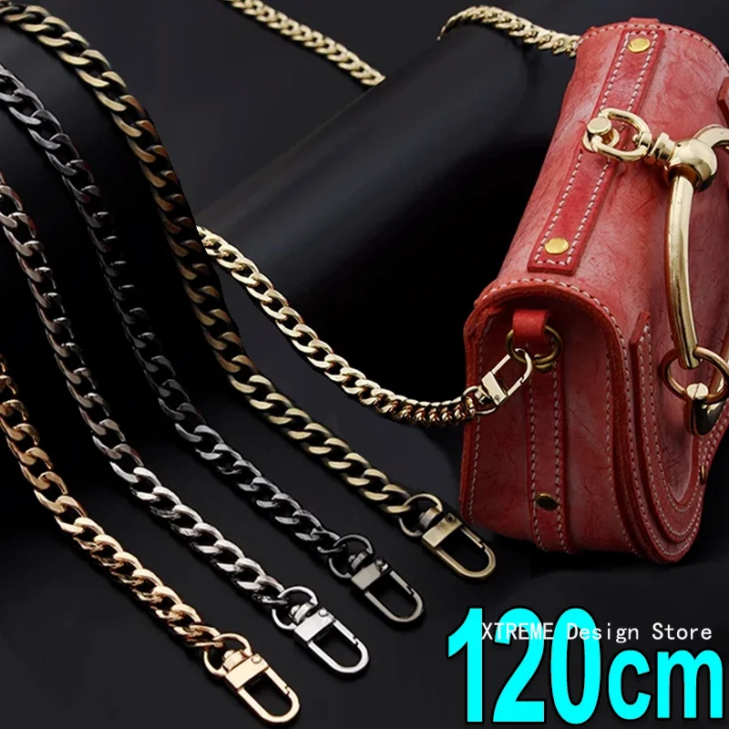 

120CM High Quality Bag Chain Strap Handle Shoulder Crossbody Handbag Bag Metal Replacement Chains Diy Bag Parts Accessories