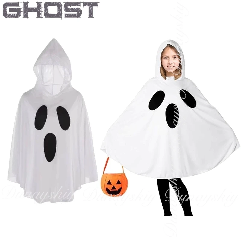 2025 هالوين شبح كيب عطلة حفلة تأثيري الساحرة مرحلة الأداء مع إصدارات الأطفال الكبار تأثيري بدلة كاملة #3