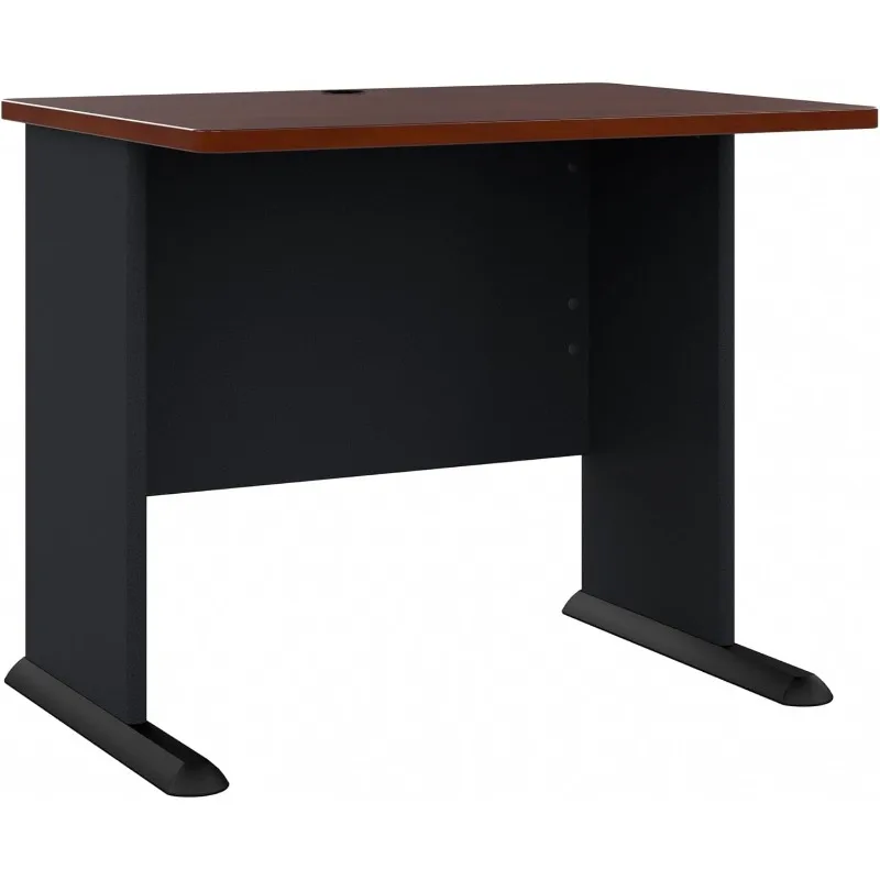 Serie Een 36W Klein Bureau In Hansen Cherry En Galaxy, Compacte Computertafel Voor Thuis Of Professioneel Kantoor