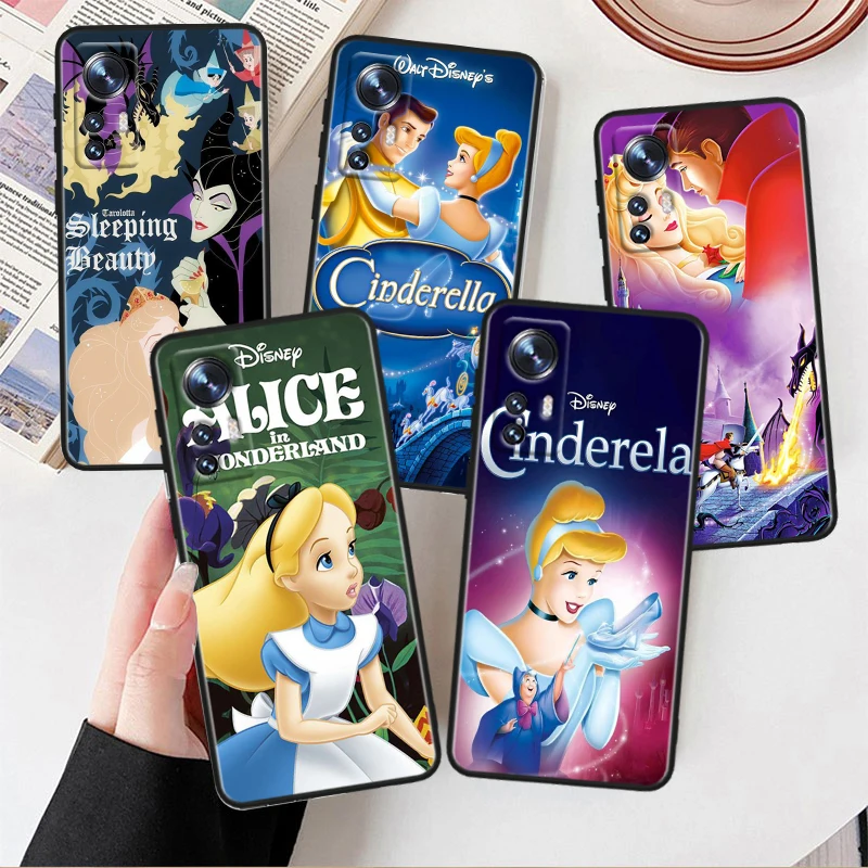 Disney Sleeping Beauty For Xiaomi Mi 13 12T 12S 12X 11i 11X 11T Play HyperCharge Lite Ultra Pro Black Soft Phone Case