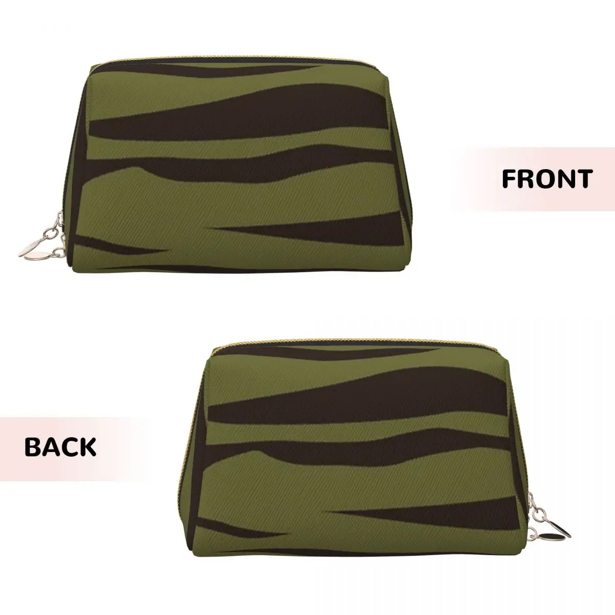 Tiger Stripe Camouflage Military Camo Women Cosmetic Bag Travel Makeup Organizer Pouch Toiletry Storage Dopp Kit Box