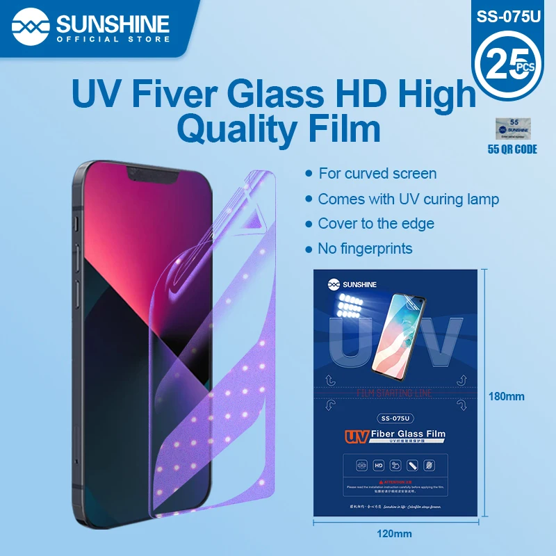 Phare Nouveau Original 25pcs SS-075 Série HD Hydrogel Film, Auto repiar, Avec Code De Coupe, SS-075B/E/S Anti-bleu allowfilm, TPU