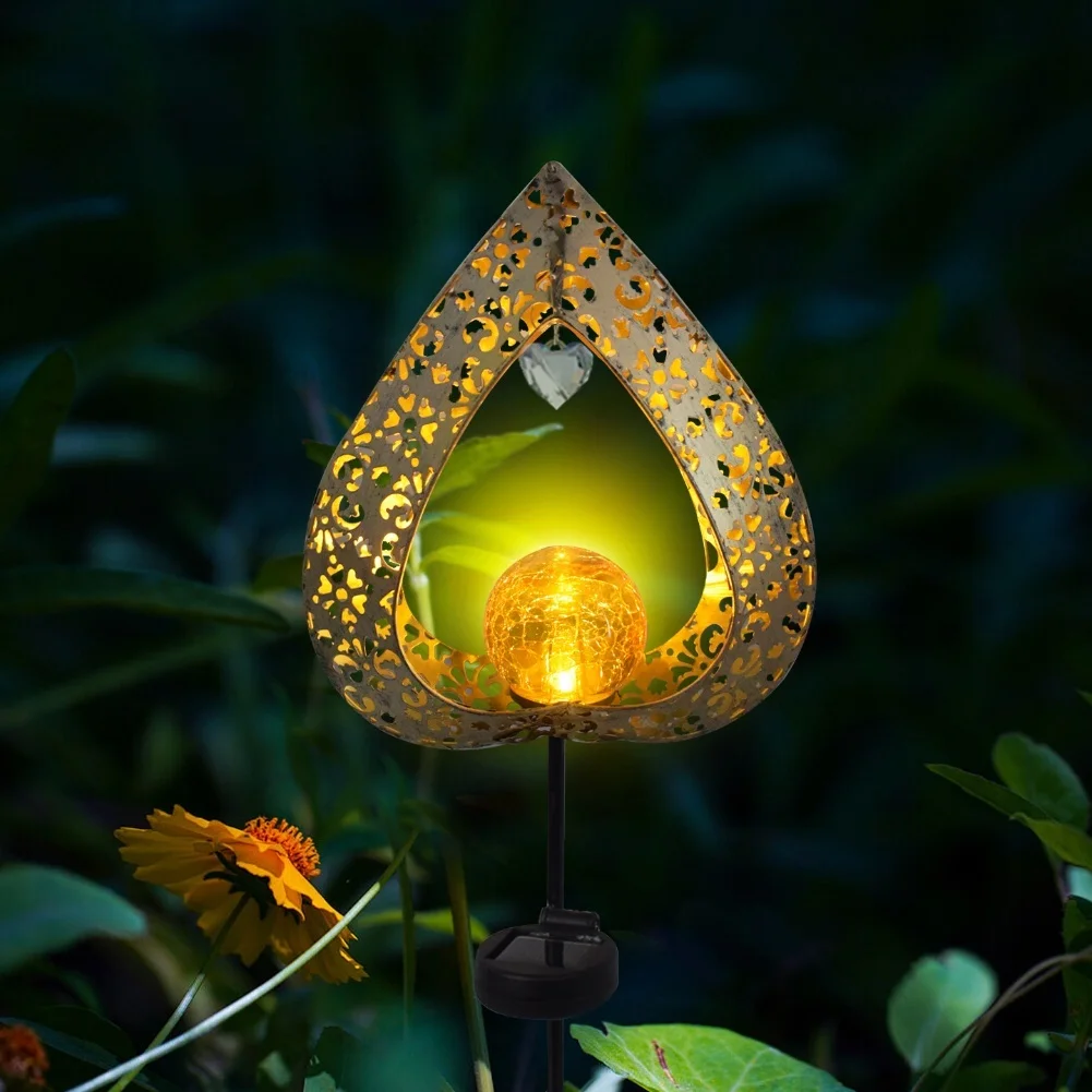 Solar-Powered Decor Solar Garden Light Warm Glow Effect Easy Installation Energy Saving Unique Garden Decoration