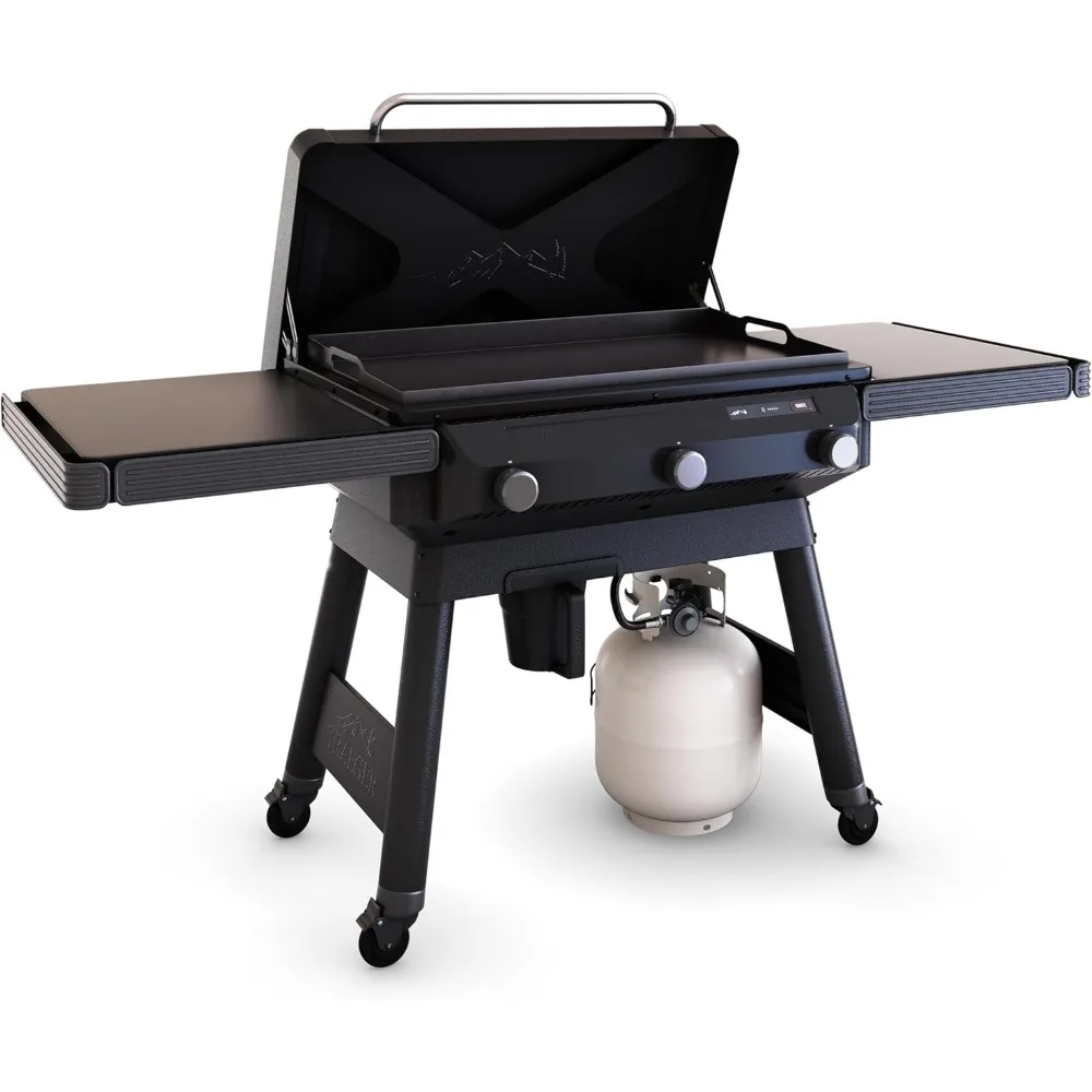 

Grills Flatrock, 33 Inch Flat Top Griddle, Outdoor Gas Grill with 3-Zone TruZone Cooking, Even Heat, Fuel Sensor