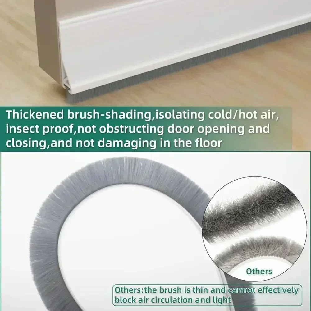 

Дверная уплотнительная лента длиной 39 дюймов, дизайн щетки, силиконовый материал, наполнитель под дверным зазором, прочные клеи, самоклеящиеся под дверным уплотнением