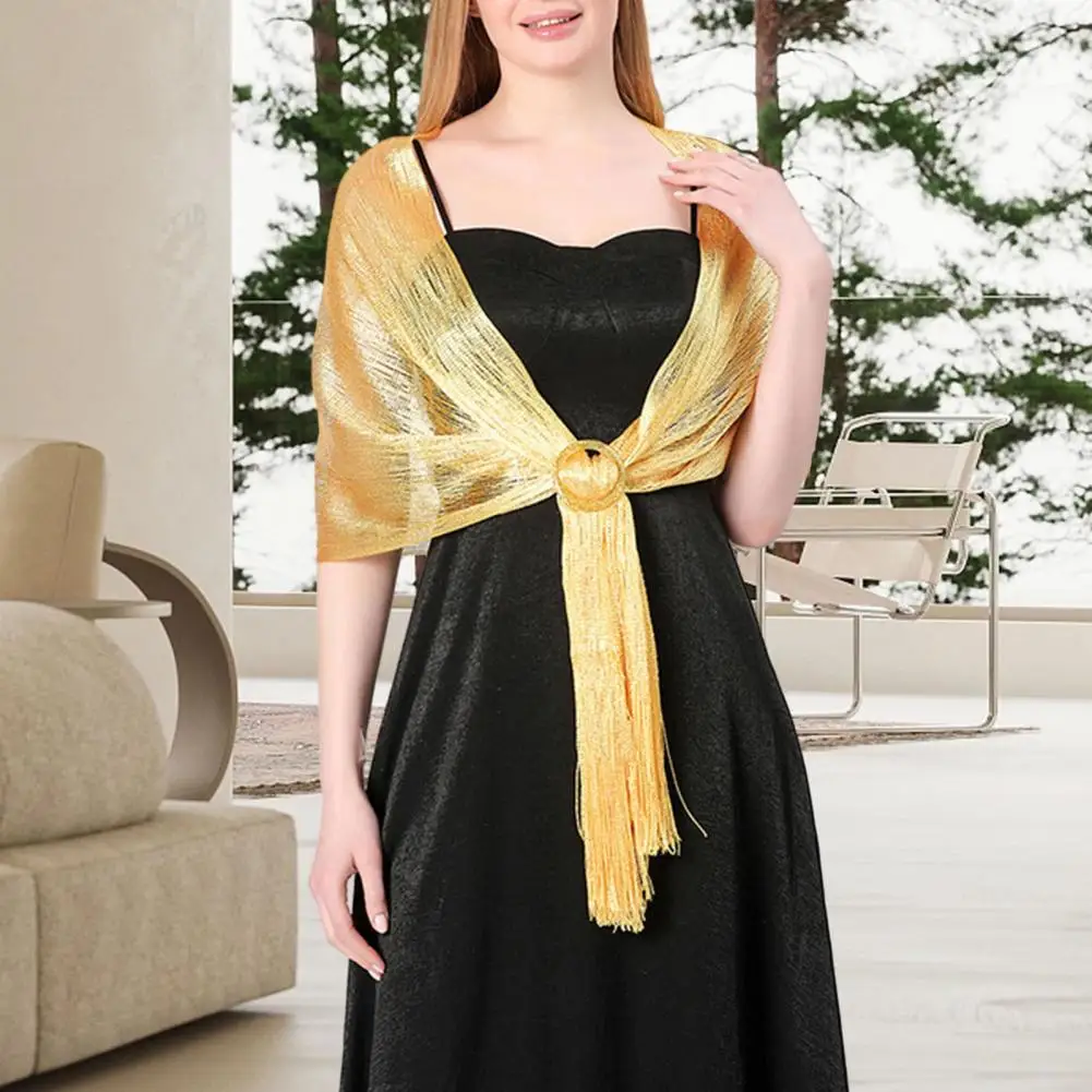 Bridesmaid Evening Dress Shoulder Wrap Ladies Shawl Elegant Sparkling Tassel Shawl for Bride Bridesmaid Wedding Evening Dress