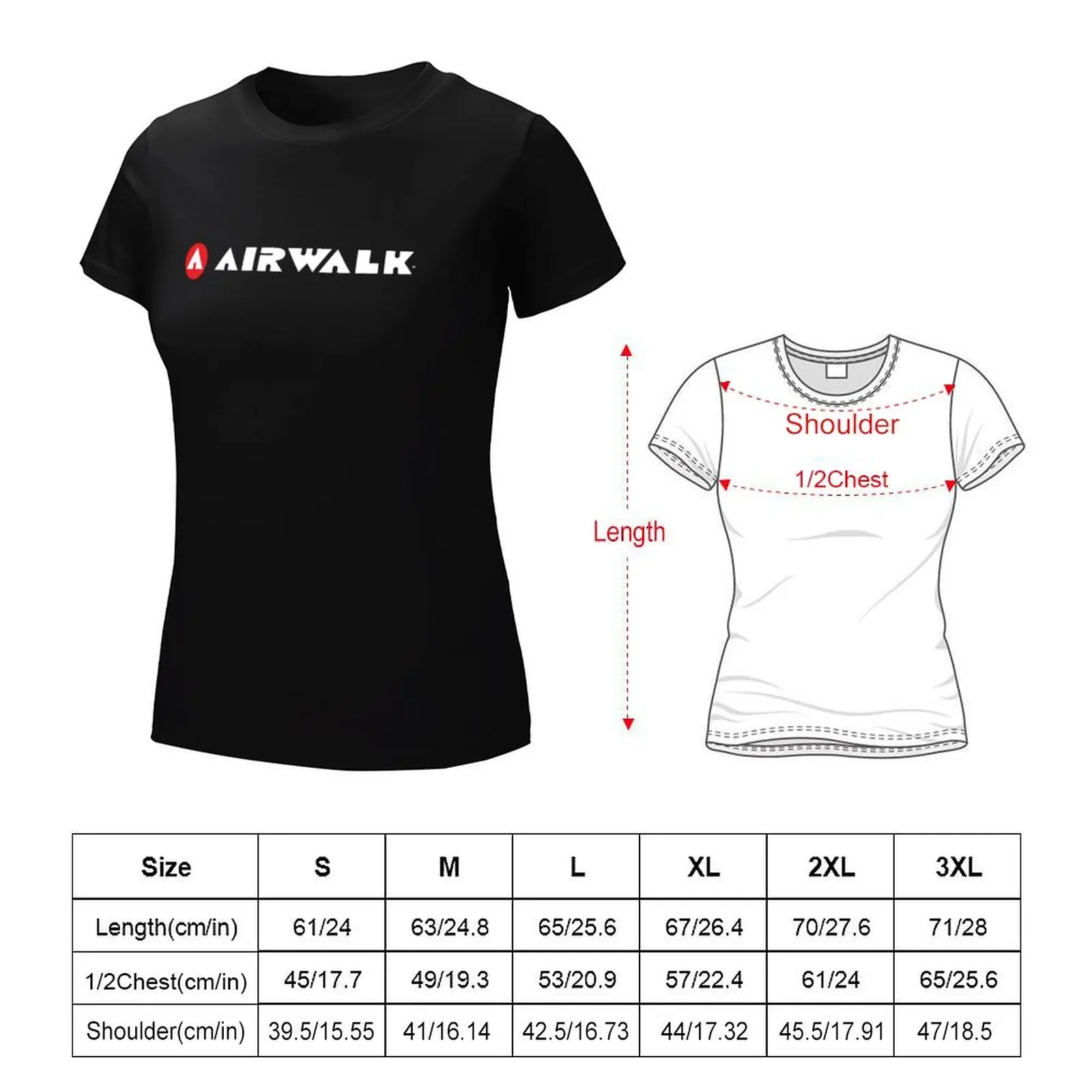 Airwalk เสื้อยืดสีขาวโอเวอร์ไซส์แห้งเร็วสำหรับผู้หญิงเสื้อยืดผ้าฝ้าย