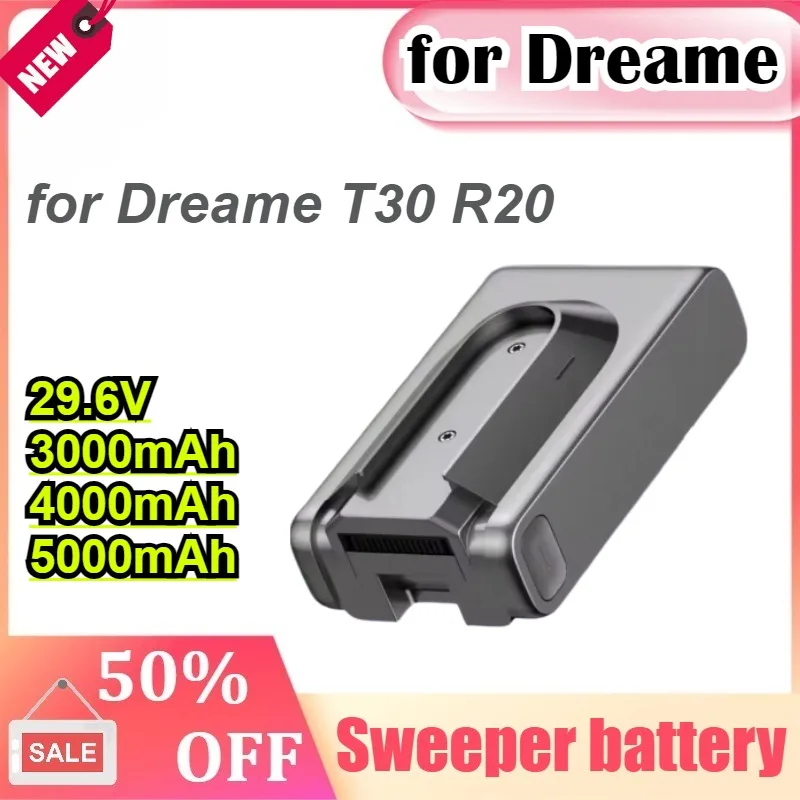 

29.6V 5000mAh Replacement Rechargeable Battery for Dreame T30 R20 Cordless Vacuum Cleaner Replacement Battery