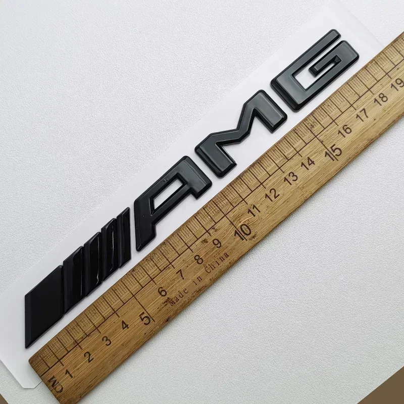 TURBO AMG 3D ABS Glossy Black Car Trunk Badge logo For Mercedes Benz W204 W205 W176 W177 W212 W213 AMG Sticker Accessories