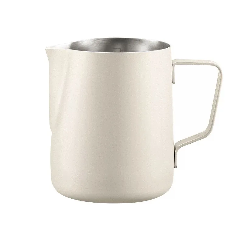 Stainless Steel Espresso Milk Frothing Steaming Pitcher 350/600/700ml for Latte Art Barista Tool Semi Closed Handle Home Cafe