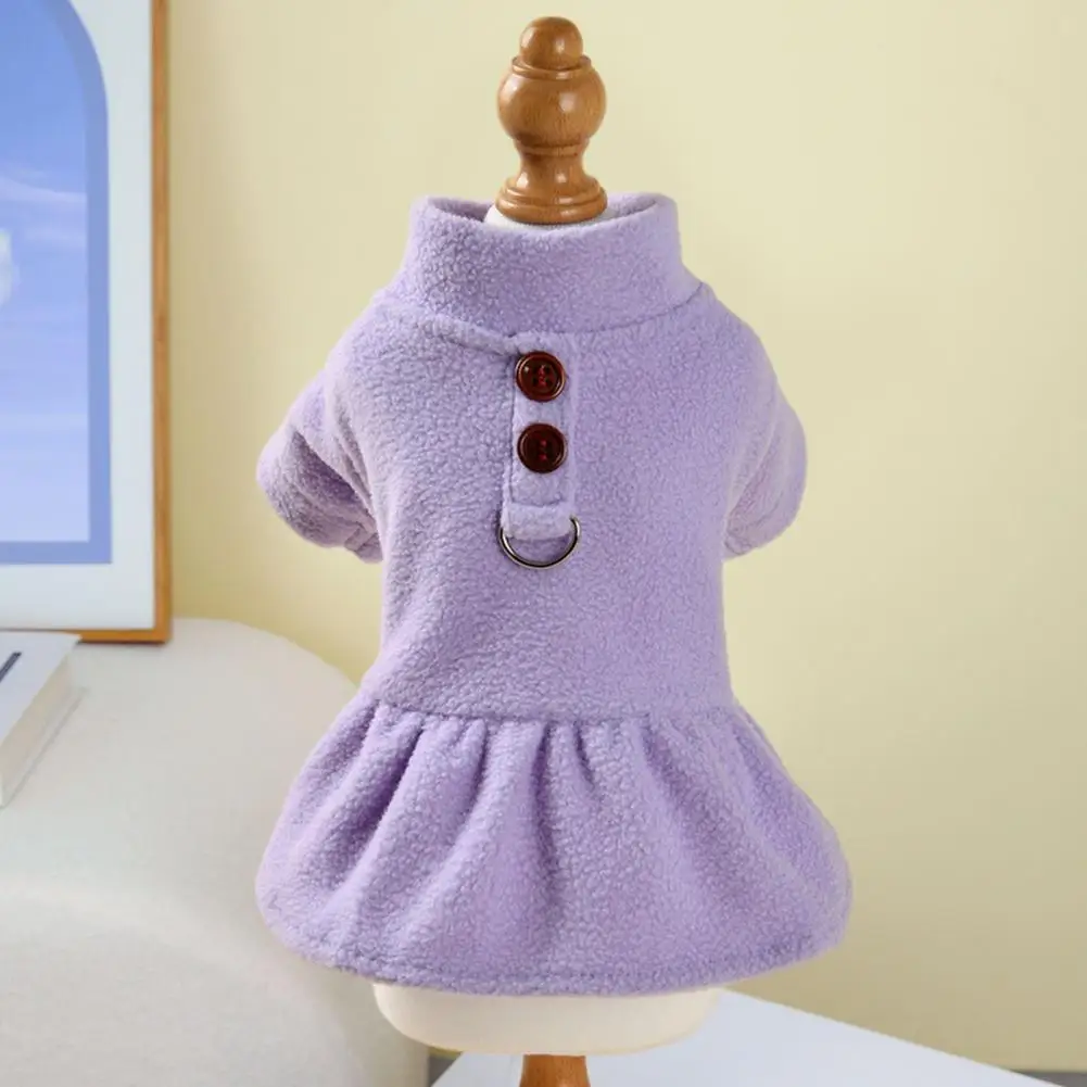 Winter Pet Dress Cute Pet Outfit Fashionable Winter Warm Pet Dress for Small Medium Dogs Cats Comfortable Plush Skirt