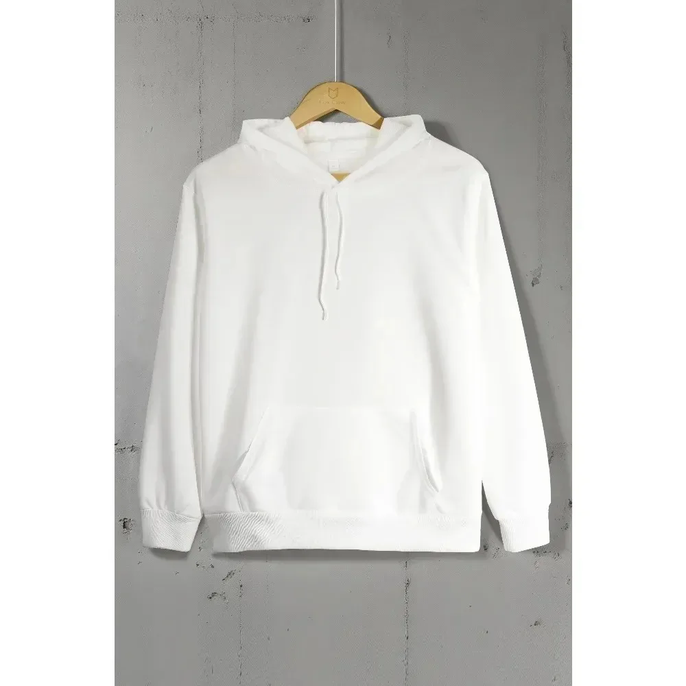 Felpa con cappuccio casual stampata taglie forti da uomo e da donna, felpa con cappuccio con tasca ampia alla moda autunno e inverno