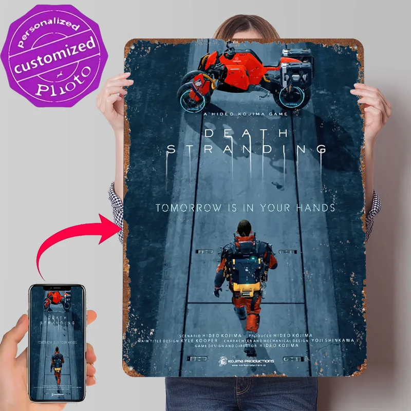 Death Stranding Art Tin Poster Customized Wall Art Retro Vintage Metal Signs for Fans Room Decoration Bedroom Wand Deko House