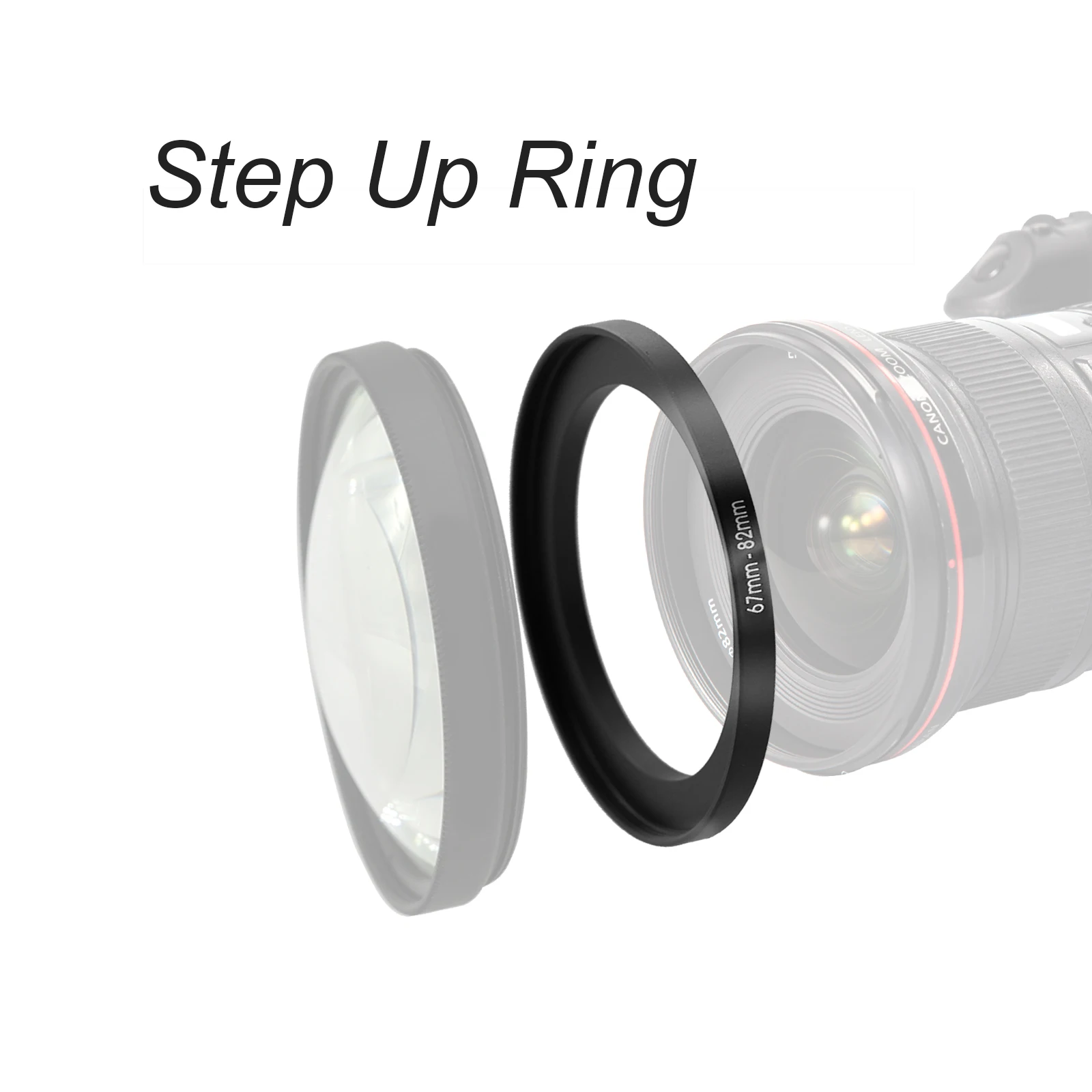 67mm - 82mm Step Up Ring Filter Adapter 67mm-82mm Stepping Step Up Lens Filter Ring Adapter