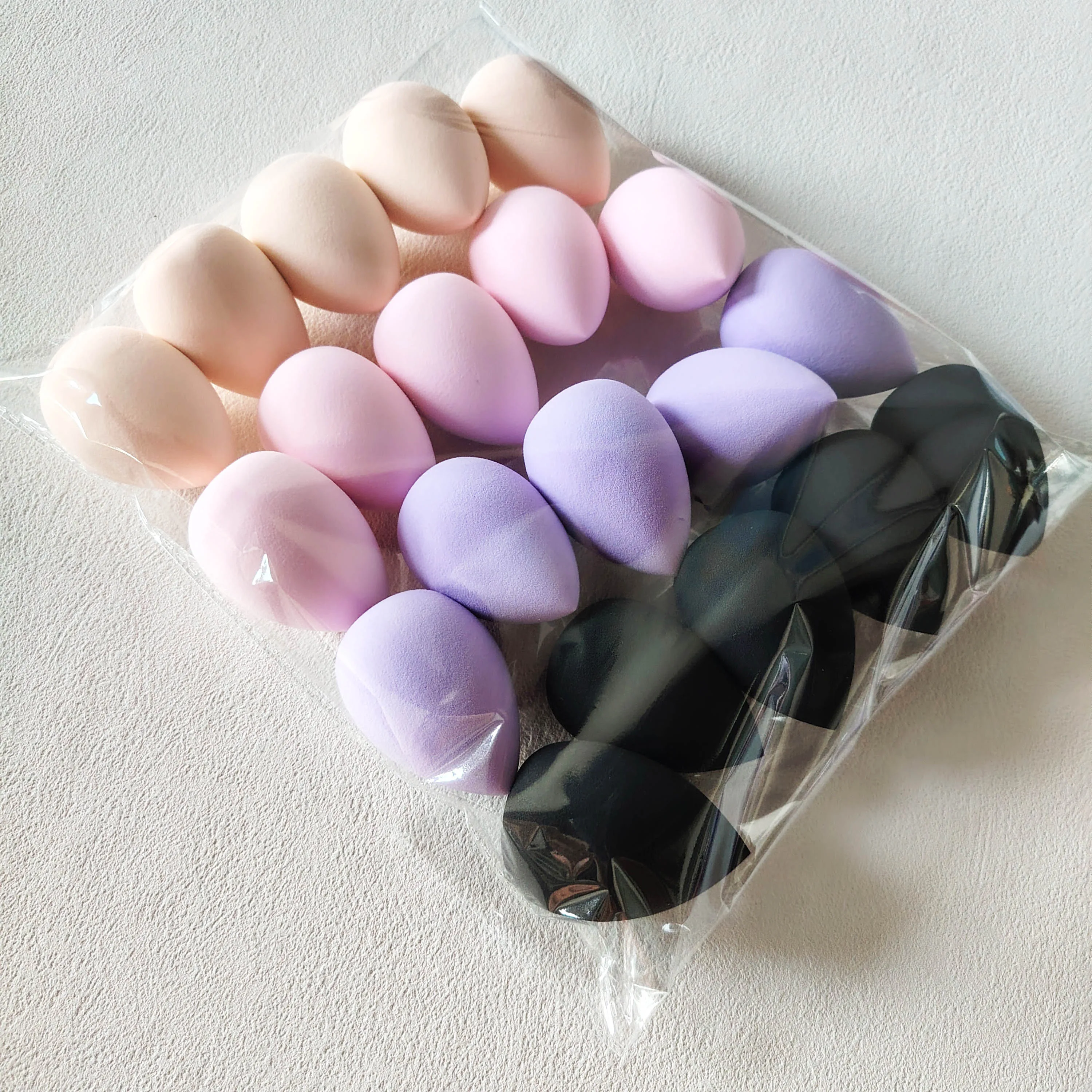 20 pièces outils de beauté doux éponge bouffée cosmétiques visage Latex gratuit maquillage mélangeur éponge marque privée