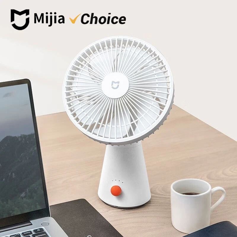 

Портативный настольный вентилятор Mijia, перезаряжаемый через USB, ручной мини-электрический вентилятор, беспроводной, для охлаждения воздуха, маленький, 4 скорости, бесшумный, персональный вентилятор