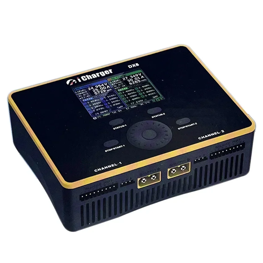 Instock iCharger DX8 1600W 30A Dual Channel High Power Balance Charger Discharger for RC Airplane LiPo LiFe LiHV Battery