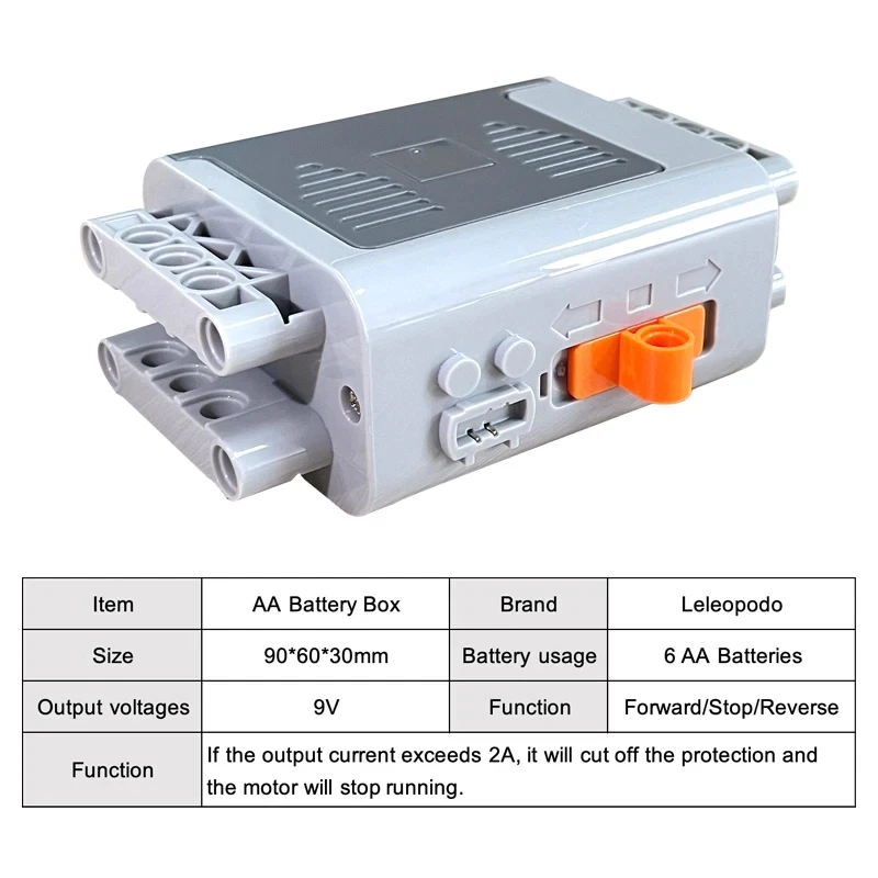 Pulverizador de escape eléctrico, marca DIY, accesorios de juguetes para coches, funciones de potencia MOC, caja de batería AA 8881, piezas técnicas, bloques de construcción
