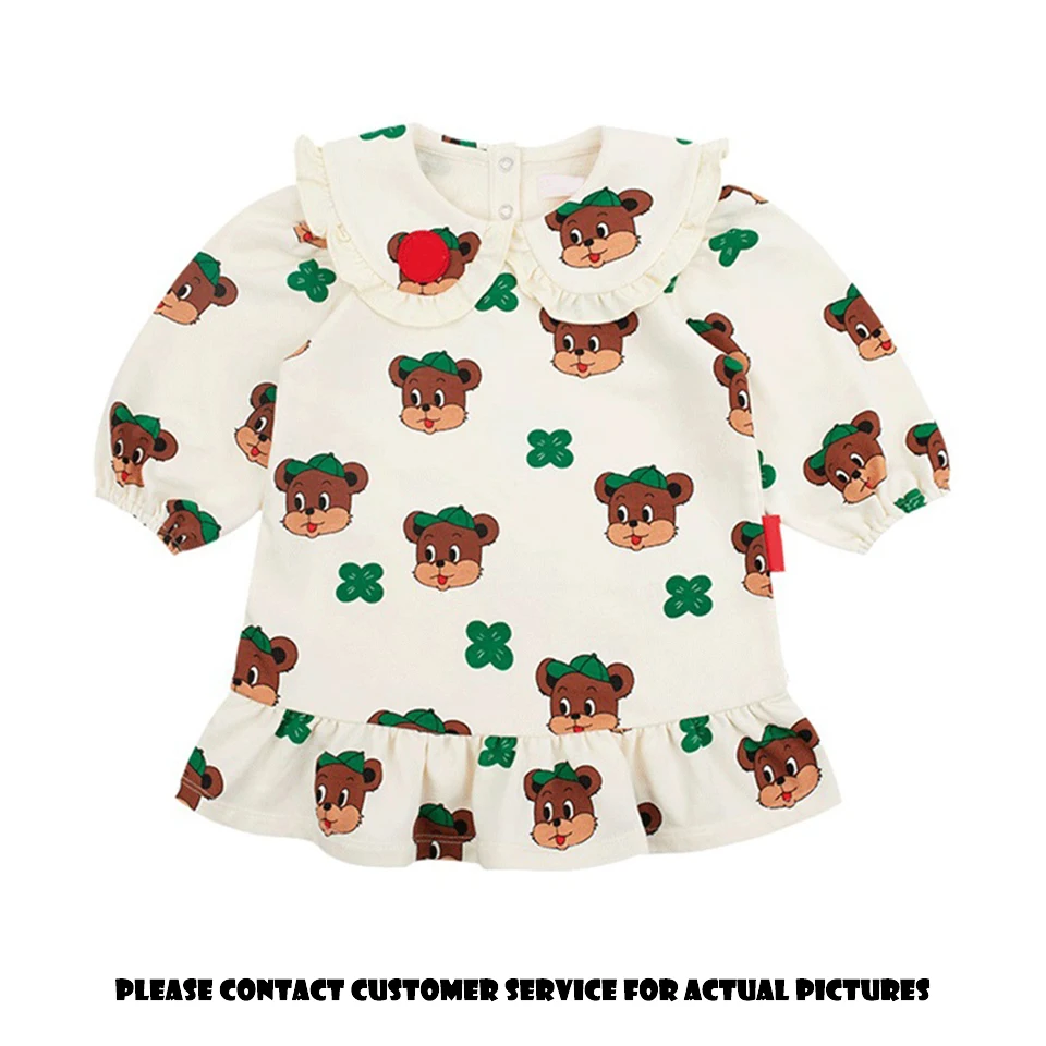 Korean BEBE Teenage Clothing Girls Hoodies Boys Sweatshirts Pants Suits Pullover Zipper Animal Pattern Children Winter Clothes