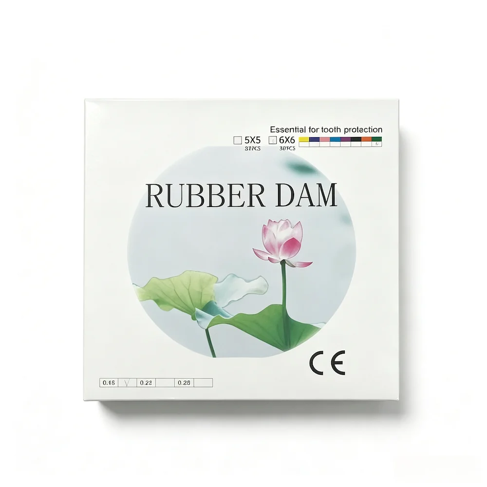 Anti-allergy Dental Latex Dam 0.18mm 5/6 Inch Multi Color Natural Rubber Non Sterile Dental Isolation Material