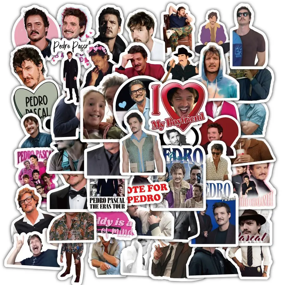 60 Stück Schauspieler Pedro Pascal Aufkleber iPad Handyhüllen Laptops Planer Bücher DIY Dekoration Wasserdicht Cooles Graffiti FAN Geschenk