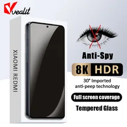 Full Cover Anti-Spy Tempered Glass for Xiaomi 13 12T 11T 10T 12 11 Lite 5G NE Poco X5 X4 GT X3 Pro M5S Privacy Screen Protector