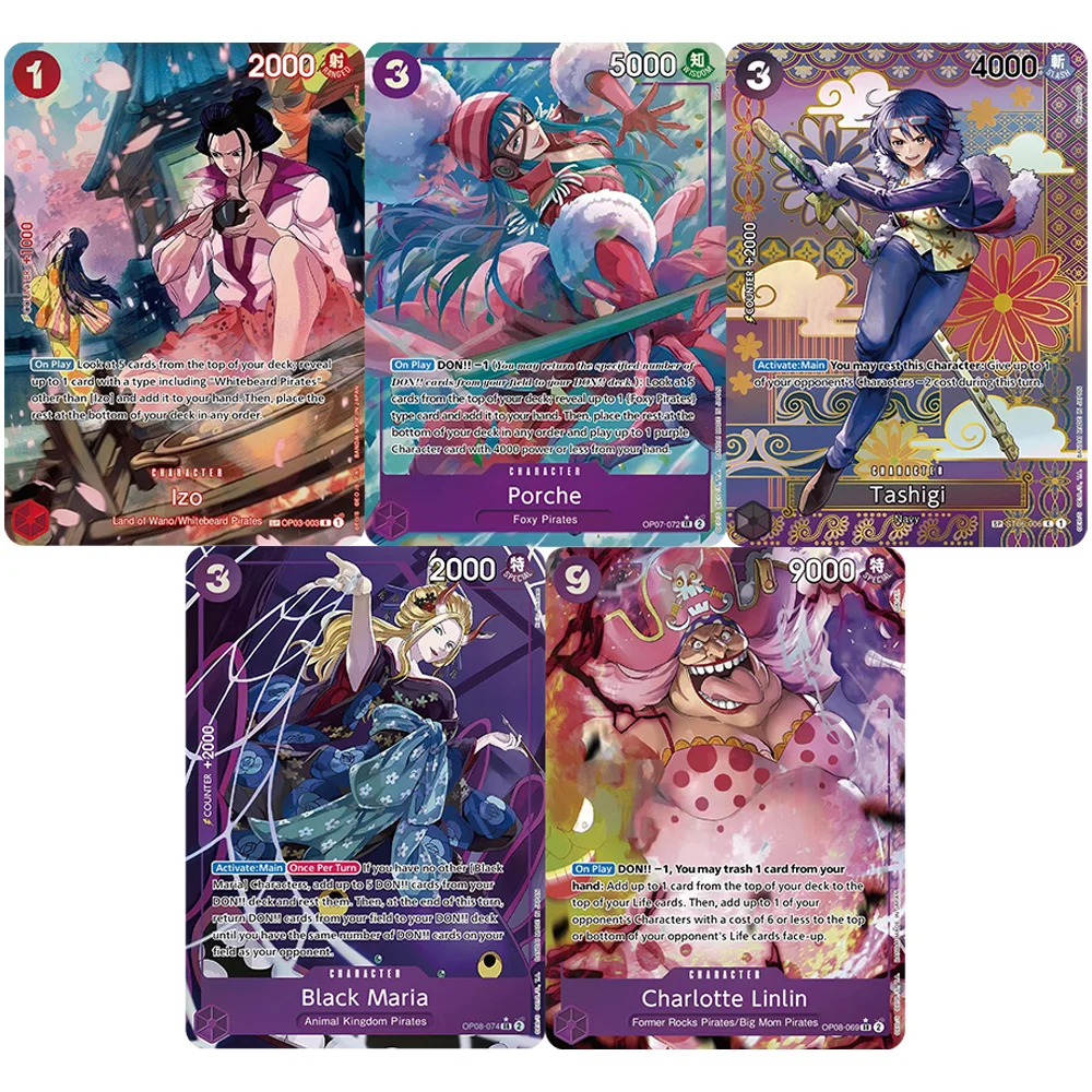 

Anime One Piece OPCG English Version Combination Card Laser frosted Leader Nami Law Ace Poster Replica Japanese Anime Collection