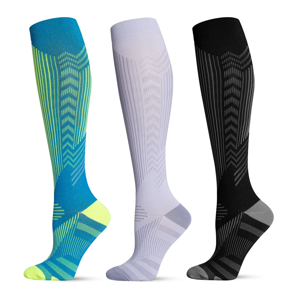 1Pair Compression Socks 15-20 MMHG Is Best Athletic for Men & Women Running Flight Travel Nurses Pregnant