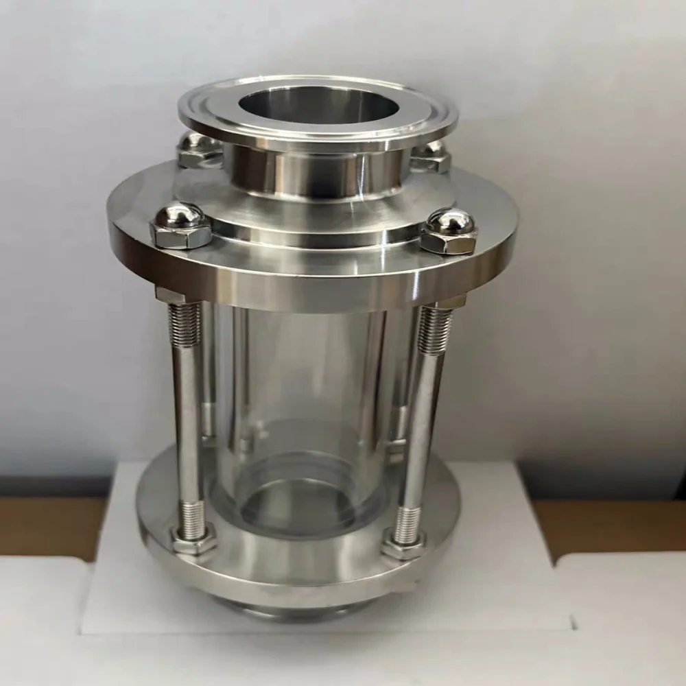 クランプ-Φ57Φ63mm-od775mm-ガラス管サイトグラスフローサイトグラス視度蒸留用、パイプラインサイトグラス-ss304