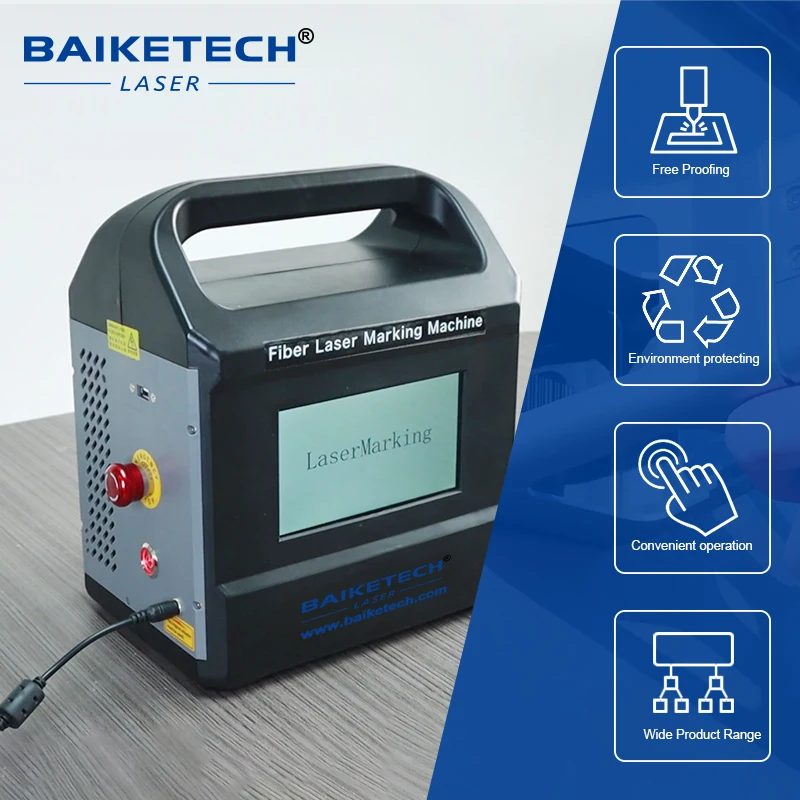 آلة الوسم بليزر الألياف 30 واط لشعار المعادن رمز الاستجابة السريعة بمناسبة علامة سريعة سهلة الاستخدام