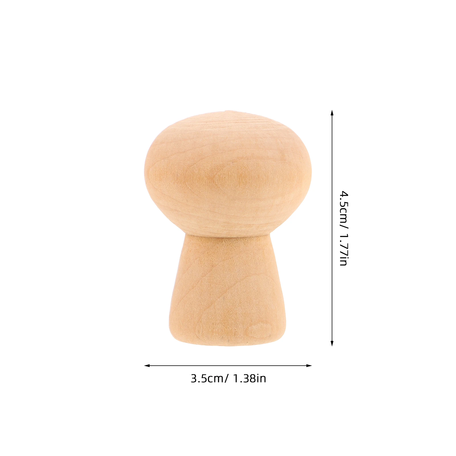 30 قطعة الفطر غير المكتمل 1.8X1.4 أنشطة التعلم المبكر التعليمية أوتاد خشبية صغيرة للأطفال الاستكشاف البصري #5