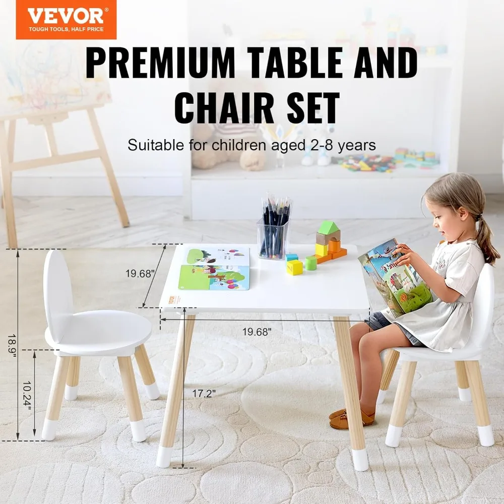 Juego de mesa y sillas para niños, juego de mesa y silla para niños pequeños, mesa de actividades múltiples para arte, artesanía, lectura, aprendizaje